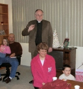 Pastor Zimmerman doing the House Blessing